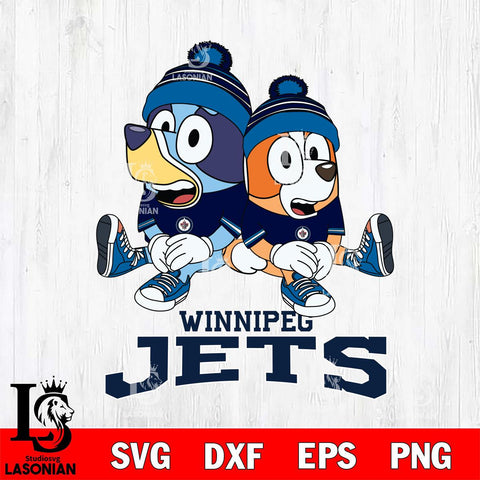 Winnipeg Jets Bluey & Bingo 8 Svg Eps Dxf Png File, NHL svg, Digital Download, Instant Download