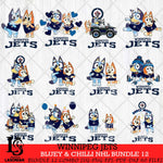 Winnipeg Jets Bluey & Bingo NHL Bundle 12 SVG Svg Eps Dxf Png File, Bundle NHL svg, Digital Download, Instant Download