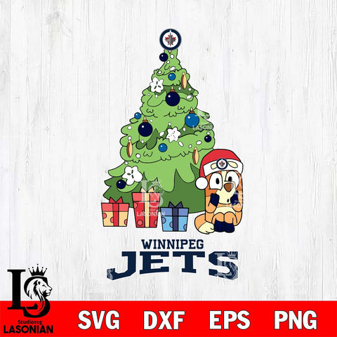 Winnipeg Jets Bluey Chilli Christmas Tree Svg Eps Dxf Png File, Digital Download