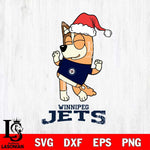 Winnipeg Jets Bluey Chilli Happy Christmas Svg Eps Dxf Png File, Digital Download