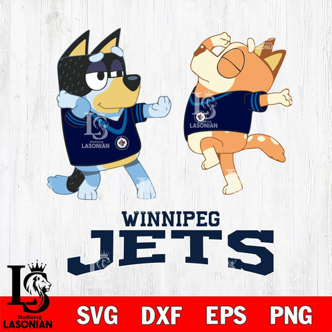 Winnipeg Jets Bluey Dance Svg Eps Dxf Png File, Digital Download, Instant Download