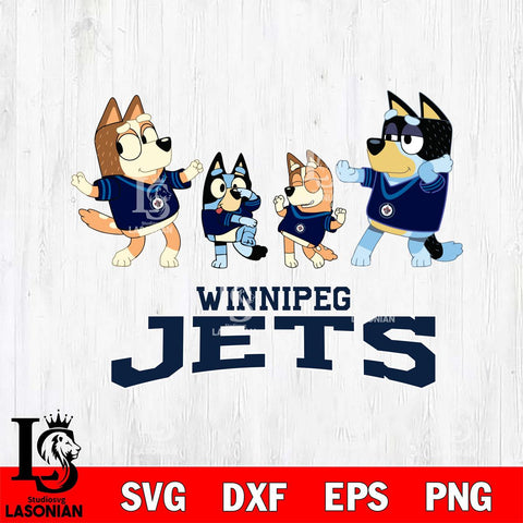 Winnipeg Jets Bluey Dance Squats Svg Eps Dxf Png File, Digital Download, Instant Download