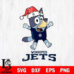 Winnipeg Jets Bluey Happy Christmas Svg Eps Dxf Png File, Digital Download