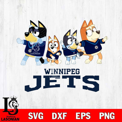 Winnipeg Jets Bluey Mode Dance Squats Svg Eps Dxf Png File, Digital Download, Instant Download