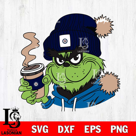 Winnipeg Jets Boujee Grinch 4 Svg Eps Dxf Png File, Digital Download, Instant Download