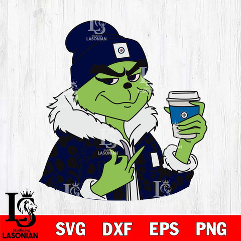 Winnipeg Jets Boujee Grinch 7 Svg Eps Dxf Png File, Digital Download, Instant Download