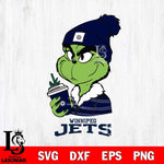 Winnipeg Jets Boujee Grinch Christmas Cut Files, Cricut,Christmas Svg Dxf Eps Png file , Digital Download