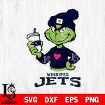 Winnipeg Jets Boujee Grinch Heart Christmas Cut Files, Cricut,Christmas Svg Dxf Eps Png file , Digital Download