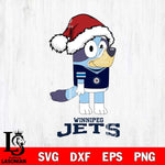 Winnipeg Jets Christmas Bluey Hat Svg, Christmas Svg , NHL svg , Digital Download, dxf eps png pdf file