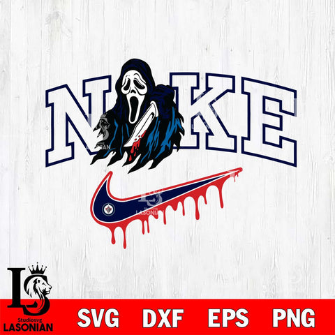 Winnipeg Jets Ghostface Nike Svg Eps Dxf Png File, Digital Download, Instant Download