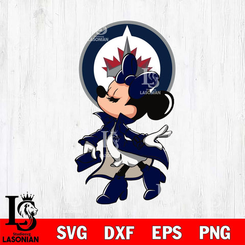 Winnipeg Jets Glamorous Minnie Svg Eps Dxf Png File, Digital Download, Instant Download