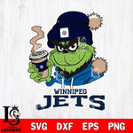 Winnipeg Jets Grinch Cofffe Hoodie Cut Files, Cricut,Christmas Svg Dxf Eps Png file , Digital Download