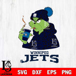 Winnipeg Jets Grinch Leopard Christmas Cut Files, Cricut,Christmas Svg Dxf Eps Png file , Digital Download