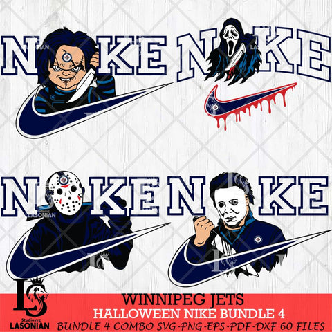 Winnipeg Jets Halloween Nike NHL Bundle 4 Svg Eps Dxf Png File, Digital Download, Instant Download