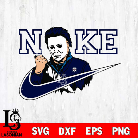 Winnipeg Jets Michael Myers Nike Svg Eps Dxf Png File, Digital Download, Instant Download