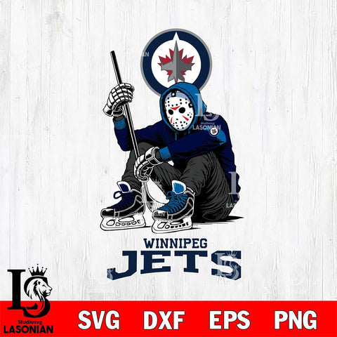 Winnipeg Jets NHL Jason Voorhees Halloween SVG Svg Eps Dxf Png File, Digital Download, Instant Download