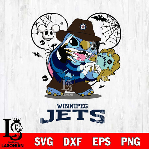 Winnipeg Jets Stitch Freddy Krueger Halloween Svg Eps Dxf Png File, Digital Download, Instant Download