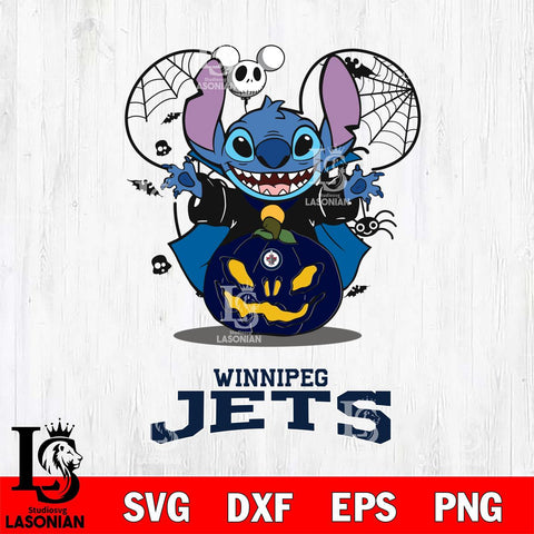 Winnipeg Jets Stitch Horror Halloween Svg Eps Dxf Png File, Digital Download, Instant Download