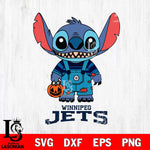 Winnipeg Jets Stitch Horror Halloween Svg Eps Dxf Png File, NHL svg, Digital Download, Instant Download