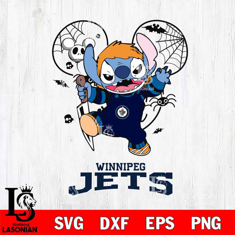 Winnipeg Jets Stitch Michael Halloween Svg Eps Dxf Png File, Digital Download, Instant Download