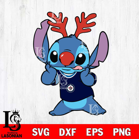 Winnipeg Jets Stitch Reindeer Svg Eps Dxf Png File, Digital Download, Instant Download