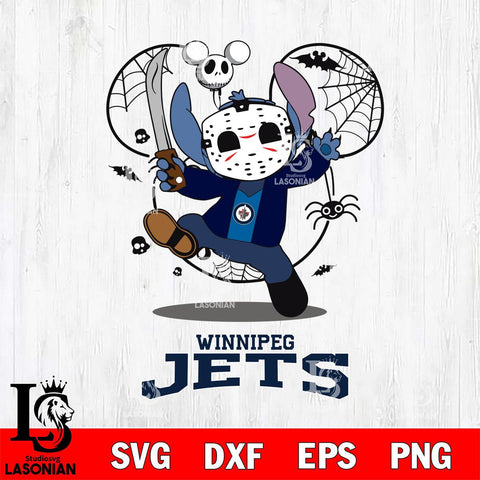 Winnipeg Jets Stitch jason voorhees Halloween Svg Eps Dxf Png File, Digital Download, Instant Download