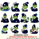 Winnipeg Jets  Boujee Grinch NHL Bundle 12 SVG Eps Dxf Png File, Digital Download, Instant Download