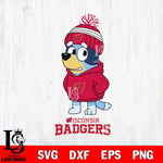 Wisconsin Badgers Bluey Hoodie rugby Svg Eps Dxf Png File, Digital Download ,Instant Download, Cricut File