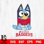 Wisconsin Badgers Bluey Styles Football Svg Eps Dxf Png File,NCAA Svg Files,Bluey svg ,Digital Download ,Instant Download, Cricut File