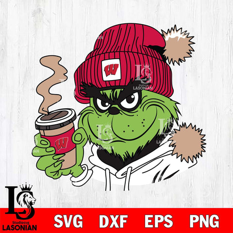 Wisconsin Badgers Boujee Grinch 4 Svg Eps Dxf Png File, Digital Download, Instant Download