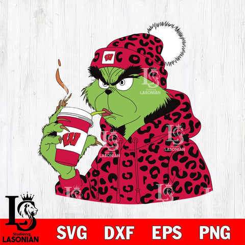 Wisconsin Badgers Boujee Grinch 8 Svg Eps Dxf Png File, Digital Download, Instant Download