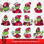 Wisconsin Badgers Boujee Grinch NCAA Bundle 12 SVG Eps Dxf Png File, Digital Download, Instant Download