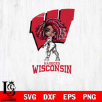 Wisconsin Badgers Fan Girl Svg Eps Dxf Png File, Digital Download, Instant Download