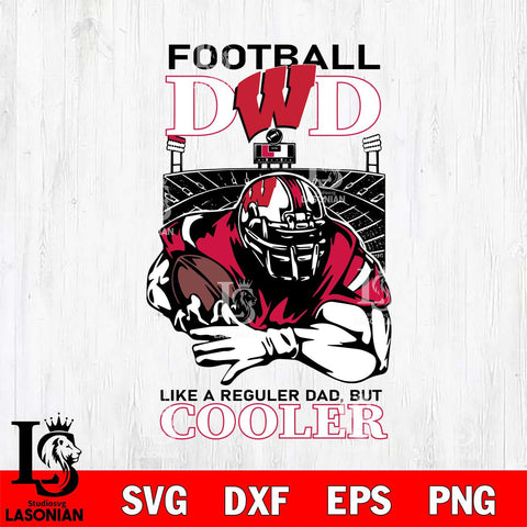 Wisconsin Badgers Football Dad Cooler Svg Eps Dxf Png File, Digital Download, Instant Download