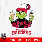 Wisconsin Badgers Grinch 2 coffee Svg Eps Dxf Png File, Digital Download, Instant Download