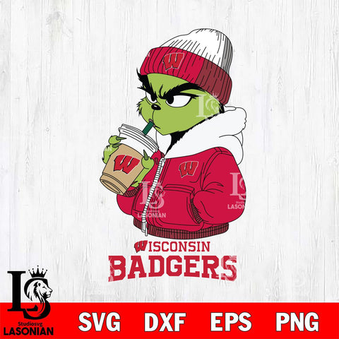 Wisconsin Badgers Grinch Bougie Sport Svg Eps Dxf Png File, Digital Download, Instant Download