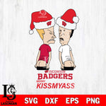 Wisconsin Badgers Merry KissMyass Svg Eps Dxf Png File,NCAA Svg Files,Digital Download,Sublimation,Instant Download