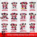 Wisconsin Badgers Mickey Minnie Mouse NCAA Bundle 12 Svg Eps Dxf Png File, Bundle NCAA svg , File Cut , Digital Download , Instant Download, Cut Svg Files