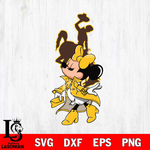 Wyoming Cowboys Glamorous Minnie Svg Eps Dxf Png File, Digital Download, Instant Download