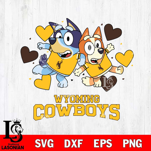 Wyoming Cowboys Bluey & Bingo 10 Svg Eps Dxf Png File, NCAA svg, Digital Download, Instant Download