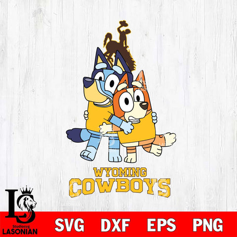 Wyoming Cowboys Bluey & Bingo 3 Svg Eps Dxf Png File, NCAA svg, Digital Download, Instant Download