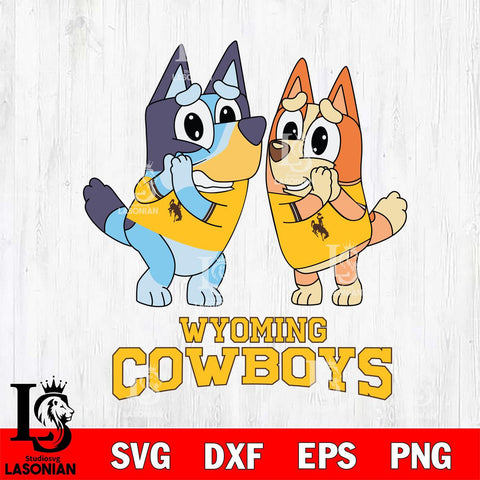 Wyoming Cowboys Bluey & Bingo 5 Svg Eps Dxf Png File, NCAA svg, Digital Download, Instant Download