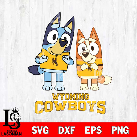 Wyoming Cowboys Bluey & Bingo 6 Svg Eps Dxf Png File, NCAA svg, Digital Download, Instant Download