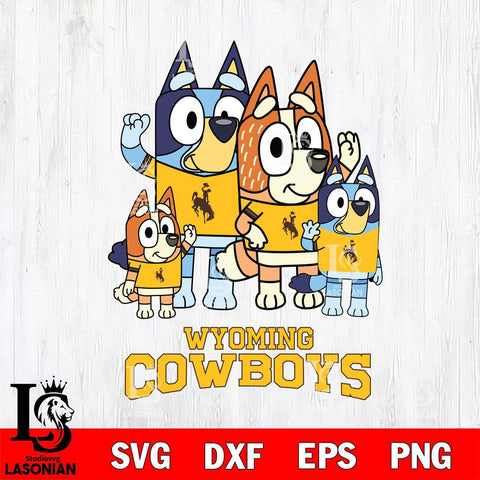 Wyoming Cowboys Bluey & Bingo 7 Svg Eps Dxf Png File, NCAA svg, Digital Download, Instant Download