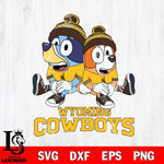 Wyoming Cowboys Bluey & Bingo 8 Svg Eps Dxf Png File, NCAA svg, Digital Download, Instant Download