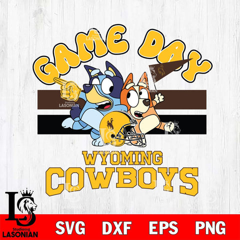 Wyoming Cowboys Bluey & Bingo 9 Svg Eps Dxf Png File, NCAA svg, Digital Download, Instant Download