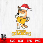 Wyoming Cowboys Bluey Chilli Happy Christmas Svg Eps Dxf Png File, Digital Download