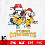 Wyoming Cowboys Bluey Christmas Holiday Svg Eps Dxf Png File, Digital Download