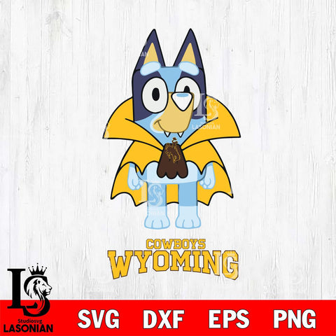 Wyoming Cowboys Bluey Dracula Halloween Svg Eps Dxf Png File, Digital Download, Instant Download