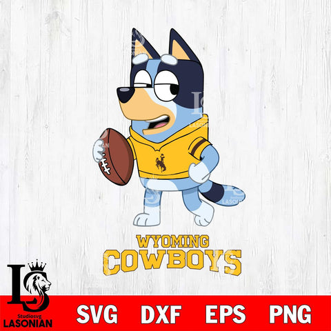 Wyoming Cowboys Bluey Football Sport Svg Eps Dxf Png File, Digital Download ,Instant Download, Cricut File